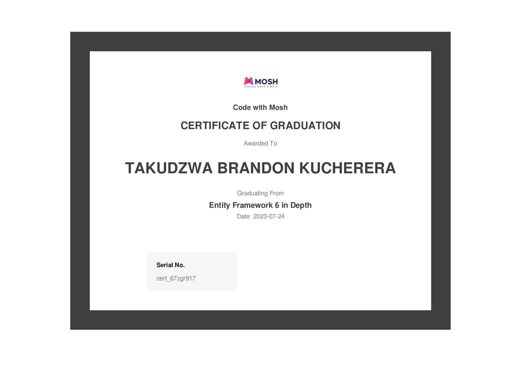 Certificate Image